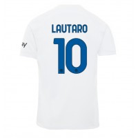 Fotbalové Dres Inter Milan Lautaro Martinez #10 Venkovní 2023-24 Krátký Rukáv